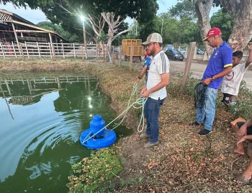 Na 37ª Expopin, Governo do Estado capacita piscicultores para uso de aerador na produção
