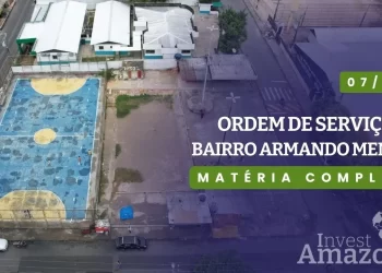 Prefeito assina ordem de serviço para reforma de praça e área esportiva no bairro do Armando Mendes