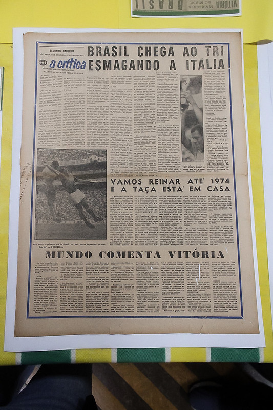 Exposição “Memórias da Copa” resgata conquistas históricas da Seleção Brasileira em Manaus