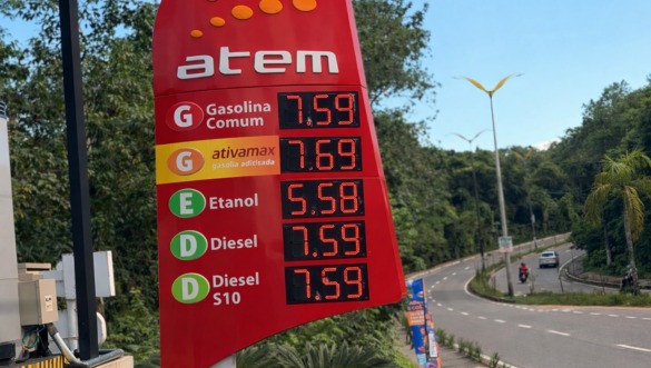 Gasolina sobe pela segunda vez em menos de um mês e chega a R$ 7,59 em Manaus
