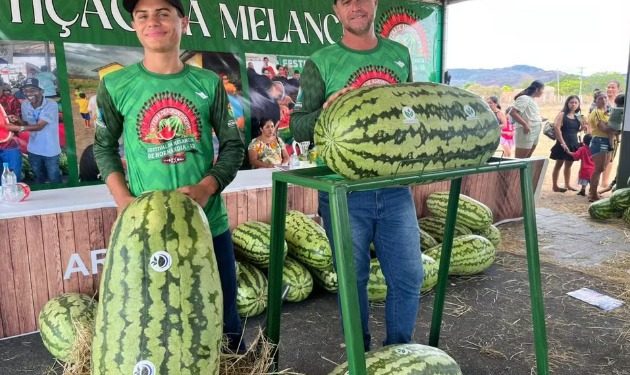 Melancia de 54 kg bate recorde e garante vitória em festival no Norte de Roraima