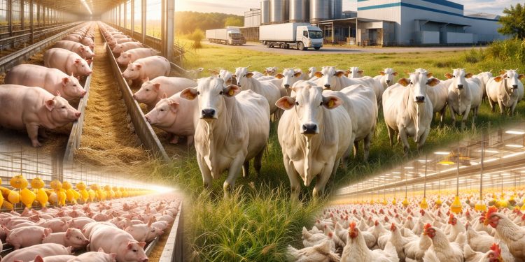 Produção brasileira de carnes deve alcançar 33,38 milhões de toneladas em 2026