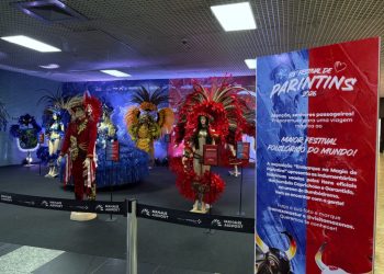 Aeroporto de Manaus vira vitrine do Festival de Parintins com exposição, lounge e experiências culturais