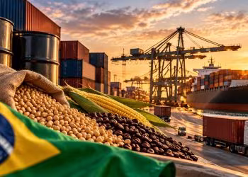 Previsão de superávit comercial de 2026 cai para US$ 84,4 bilhões